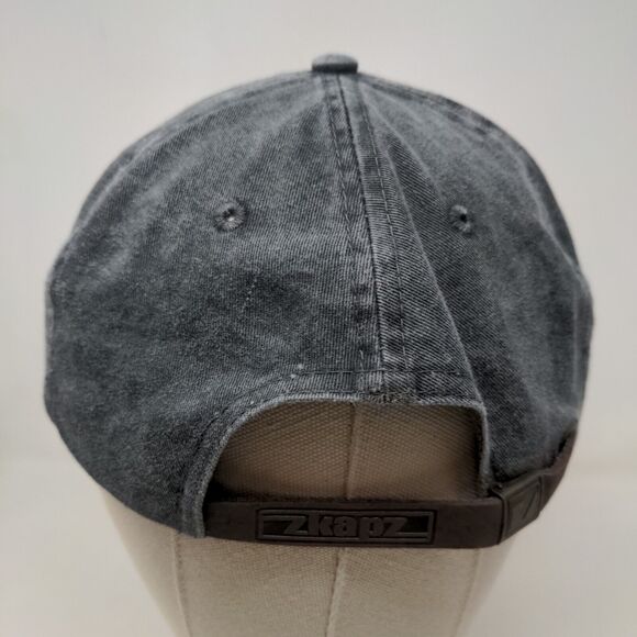 ZKAPZ Men's Slideback Hat Gray OSFA Embroidered Stick Figure Waving Logo - Picture 7 of 11